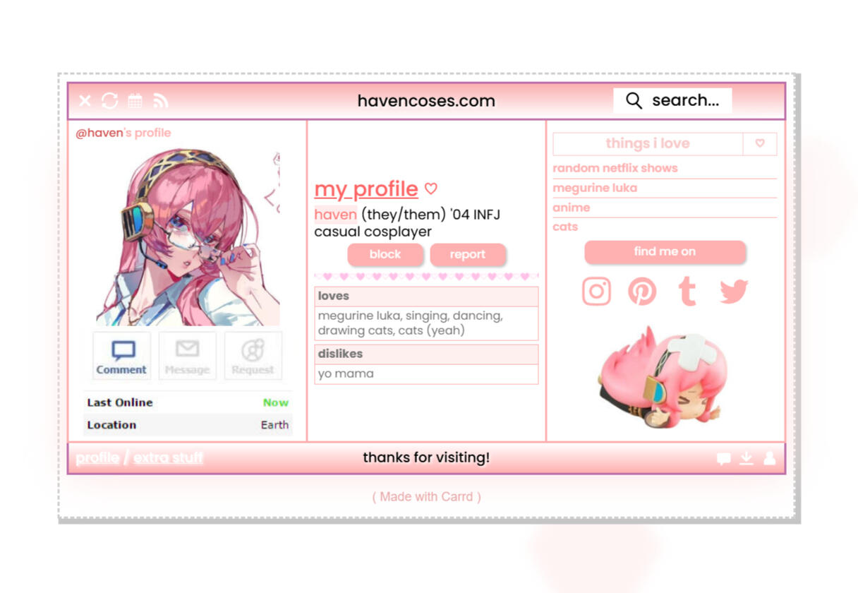 Carrd 1 (tut from lvjnsl on yt!)